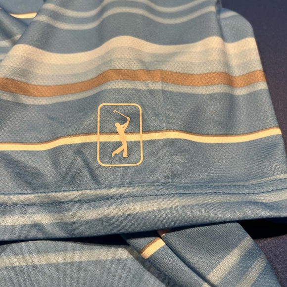 PGA Tour Pro Series Airflux Men Stripe Short Sleeve Golf Polo Shirt Size XL - Picture 4 of 5